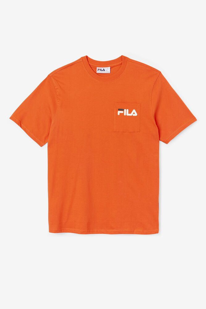 Fila Curtis Pocket T-Shirt Orange - Mens - 16409DKSL